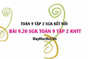 Bài 9.20 SGK Toán 9 tập 2 Kết nối tri thức
